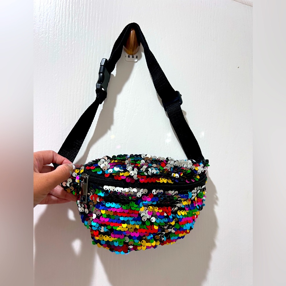Girls Colorful Sequined Belt Bag